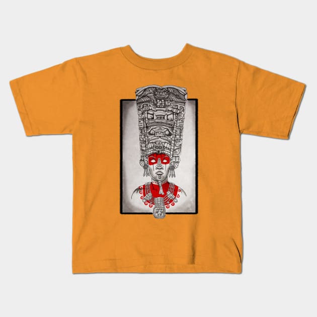 Mayan Priest Kids T-Shirt by RedSheep